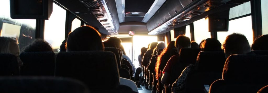 People sitting on a coach