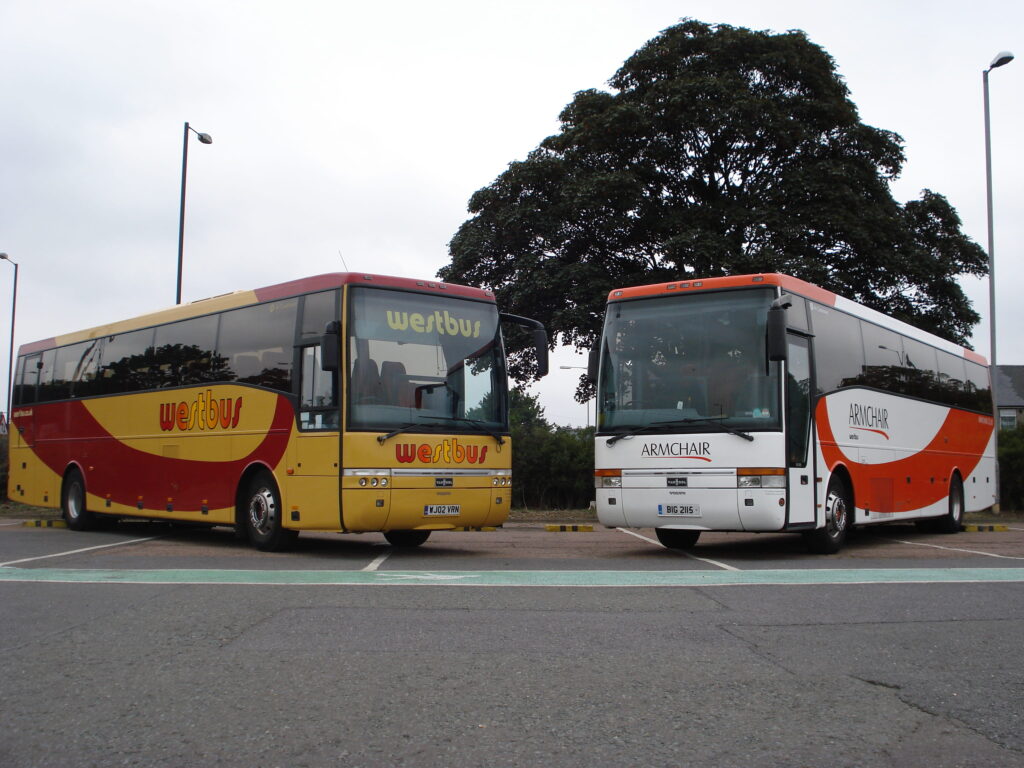 WJ02 VRN, 2002 Van Hool T9 B12M, BIG 2115, 2000 Volvo B10M Van Hool T9